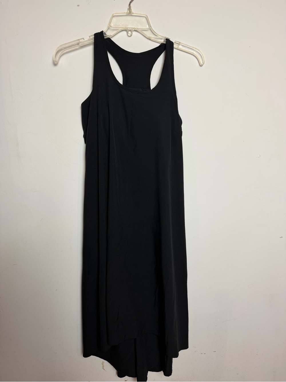 Halara Breezeful Black High Low Racerback Midi Dress XS Pockets